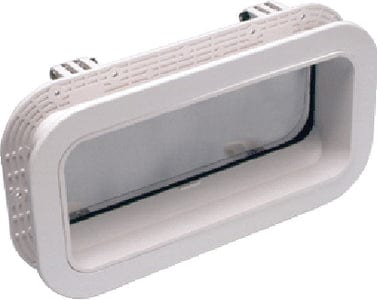 Beckson PO512-WC-10 Self-Drain&trade; Opening Port: White w/Clear Lens