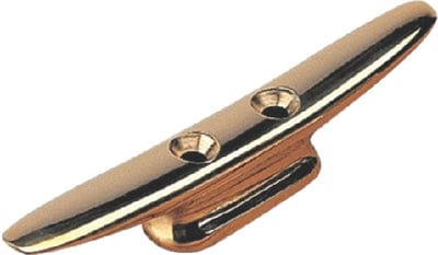 Sea-Dog 0421041 Closed Base Brass Cleat: 4"