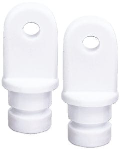 Internal Eye End: 3/4" White: Pair