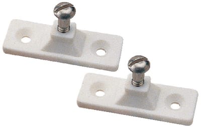 Side Mount Deck Hinge: 2-Hole: White: Pair