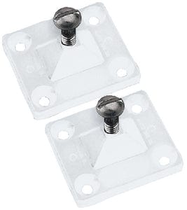 Side Mount Deck Hinge: 4-Hole: White: Pair