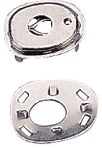 SeaDog 2991011 Canvas Socket & Back Plate: Nickel Plated Brass: 3 Sets