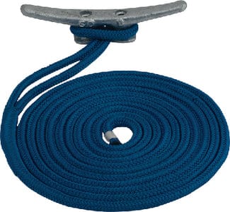 Sea Dog 302110010GW1 Premium Double Braided Nylon Dock Line: 3/8" x 10': Gold/White