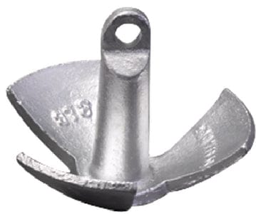 SeaDog 314208 Cast Iron River Anchor: Aluminum Paint: 8 lbs.