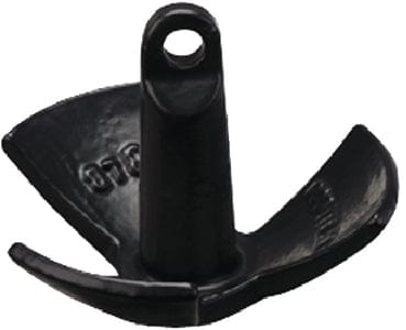 SeaDog 314272 Cast Iron River Anchor: Black Vinyl Coated: 13 lbs.