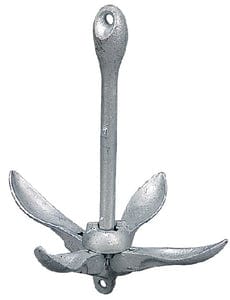 SeaDog 318005 Galvanized Folding 14" Anchor <SPACER TYPE=HORIZONTAL SIZE=1> 1/2" Diameter <SPACER TYPE=HORIZONTAL SIZE=1> 7' to 10' Chain Length <SPACER TYPE=HORIZONTAL SIZE=1> Fits 5' to 14' Boats