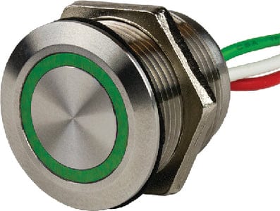SeaDog 403060 Stainless 12/24V Multi Color LED Continuous Adjustment Memory Function Dimmer Switch w/On-Off Function