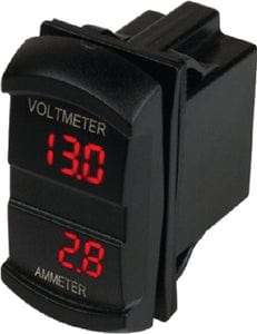 Seadog 4216451 Dual Volt/Amp Meter - Rocker Switch Style