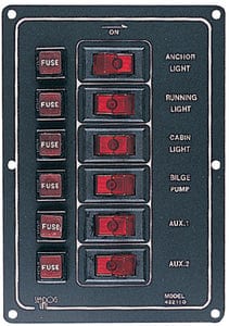 6 Switch Illiminated Switch Panel: Vertical