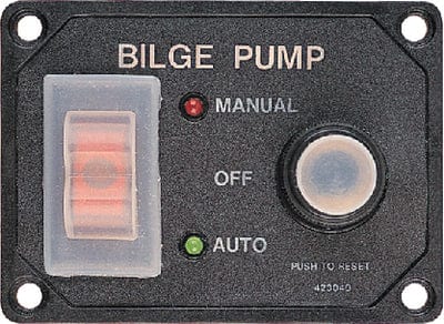 Sea-Dog 4230461 Splash Guard Bilge Pump Panel With Circuit Breaker