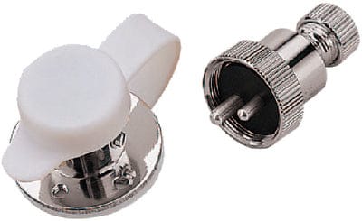 SeaDog 426262 Polarized 3 Amp 2 Pin Electrical Outlet <SPACER TYPE=HORIZONTAL SIZE=1> #6 Fastener <SPACER TYPE=HORIZONTAL SIZE=1> Cast Brass & Chrome Plated