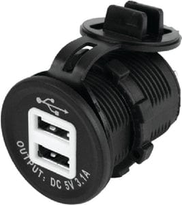 SeaDog 4265151 Double USB 12V - 24V Input Power Socket