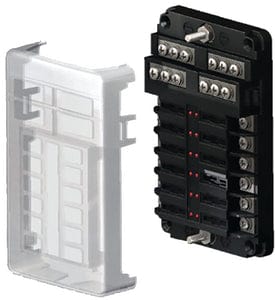 SeaDog 4451881 Fuse Block w/Negative Buss & Led Indicator Lights: 12-Terminals