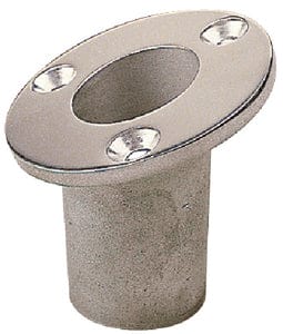 SeaDog 491713 Flush Mount 25 Degree Flag Pole Socket <SPACER TYPE=HORIZONTAL SIZE=1> #12 Fastener <SPACER TYPE=HORIZONTAL SIZE=1> Investment Cast 316 Stainless