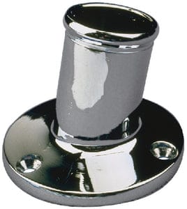 Flagpole Socket: 3/4" Chrome Brass