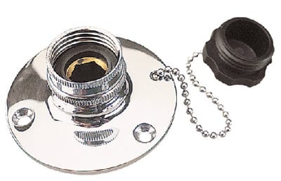 SeaDog 512110 Fresh Water Inlet <SPACER TYPE=HORIZONTAL SIZE=1> #8 Fastener <SPACER TYPE=HORIZONTAL SIZE=1> Brass Chrome Plated <SPACER TYPE=HORIZONTAL SIZE=1> Includes Cap & Chain