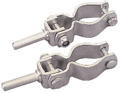 Heavy Duty Zinc Plated Steel Clamp-On Oar Lock: Pair: 1/2" Shaft