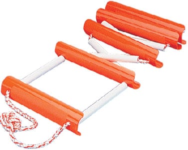 SeaDog 5825021 Portable Emergency 4 Step Boarding Ladder: High-Visibility Orange Polycarbonate & Nylon Rope