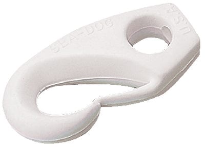 1/4" Nylon Shock Cord Clip: White: Pair