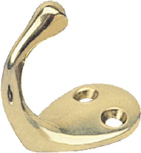 Sea-Dog 6715061 Single Coat Hook - Large: Brass