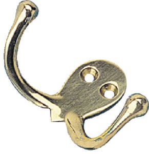 Sea-Dog 671515 Double Coat Hook - Brass