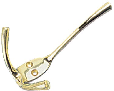 Sea-Dog 671525 Triple Coat Hook - Brass: Brass: pr.