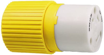 Hubbell HBL305CRC Yellow 30A 125V Connector Body
