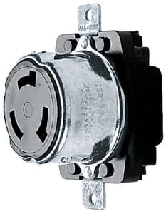Hubbell Heat Resistant Thermoset Base Single 50A Receptacle