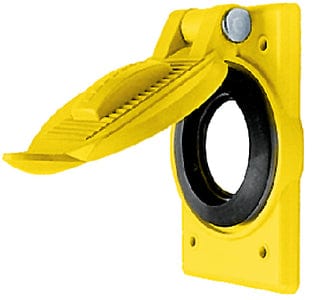 Hubbell Yellow Polycarbonate Spring Loaded Weatherproof Cover