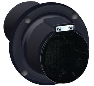 2" Exhaust Thru-Hull: Black w/Flapper