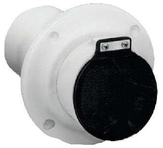 4" Exhaust Thru-Hull: White w/Flapper