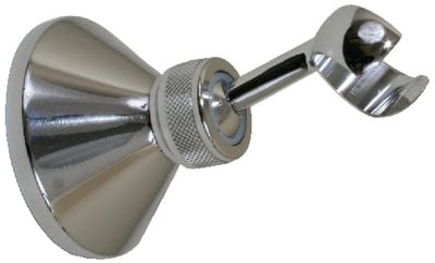 Scandvik 10013 Chrome Plated Brass Adjustable Bulkhead Holder for Straight Shower Handles: Swivels 360 Degrees