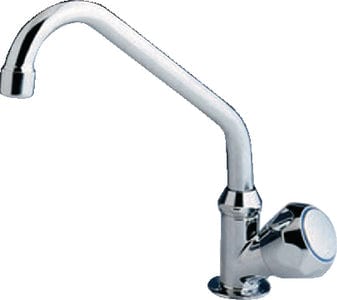 Scandvik 10169 Standard Cold Water Tap With Double Bend Swivel Spout: Standard Knob