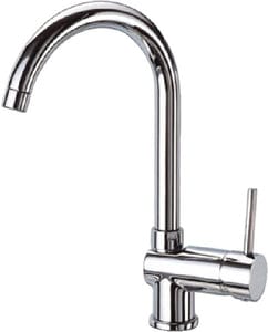 Scandvik 70104 Chrome Plated Brass Nordic J-Spout Galley Mixer Faucet