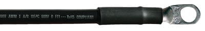 Tinned Copper Battery Cables: 48" 4AWG Black