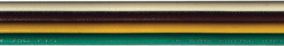 Tinned Copper Bonded Ribbon Cable: 100' 18/4 AWG White/Brown/Yellow Green