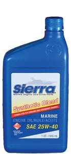 Sierra 1894402 25W40 FCW Synthetic Blend I/O Oil: Qt.