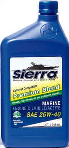 Sierra 9400CAT2 4-Cycle Stern Drive Engine Oil: 25W40 FCW: Qt.
