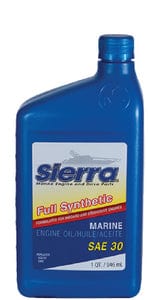 Sierra 94102 30 Wt. Full Synthetic 4-Cycle Marine Engine Oil: Qt.