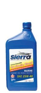 Sierra 9440CAT4 Synthetic Blend 4-Cycle Inboard-Sterndrive Engine Oil: 25W40 FCW: 5 Qt.
