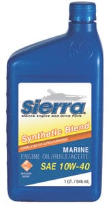 Sierra 95512 10W40 FCW 4-Cycle Outboard Synthetic Blend Oil: Qt.