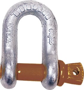 Hot Galvanized D Shackle: 1/4"