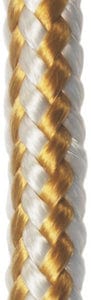 Double Braided Polypropylene Fender Lines: 3/8" x 6: White/Gold: Pr.