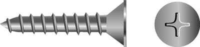 Phillips Tapping Screws - Flat Head: #8 x 3/8"