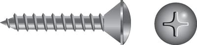 Phillips Tapping Screws - Oval Head: #6 x 1"