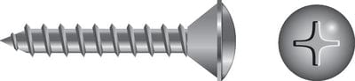 Phillips Tapping Screws - Oval Head: #8 x 5/8"