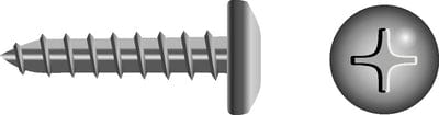 Phillips Tapping Screw - Pan Head: #6 x 3/8"
