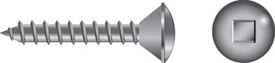 Square Tapping Screw - Oval Head<BR>#6 x 1/2"