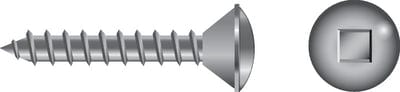 Square Tapping Screw - Oval Head<BR>#8 x 3/4"