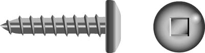 Square Tapping Screw - Pan Head: #8 x 3/4"